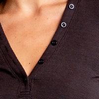 Nation LTD Skylar Snapped Up Sweater in Jet Black