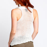 Michael Stars Viola Gauze Tank in White