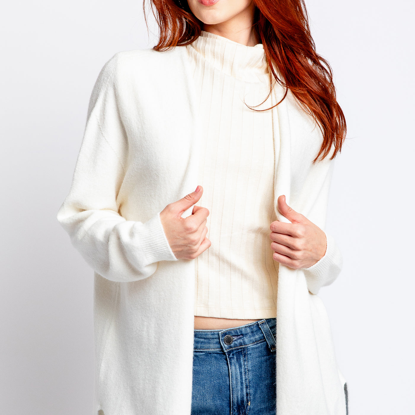 Milio Milano Italian Fringe Hem Open Cardi