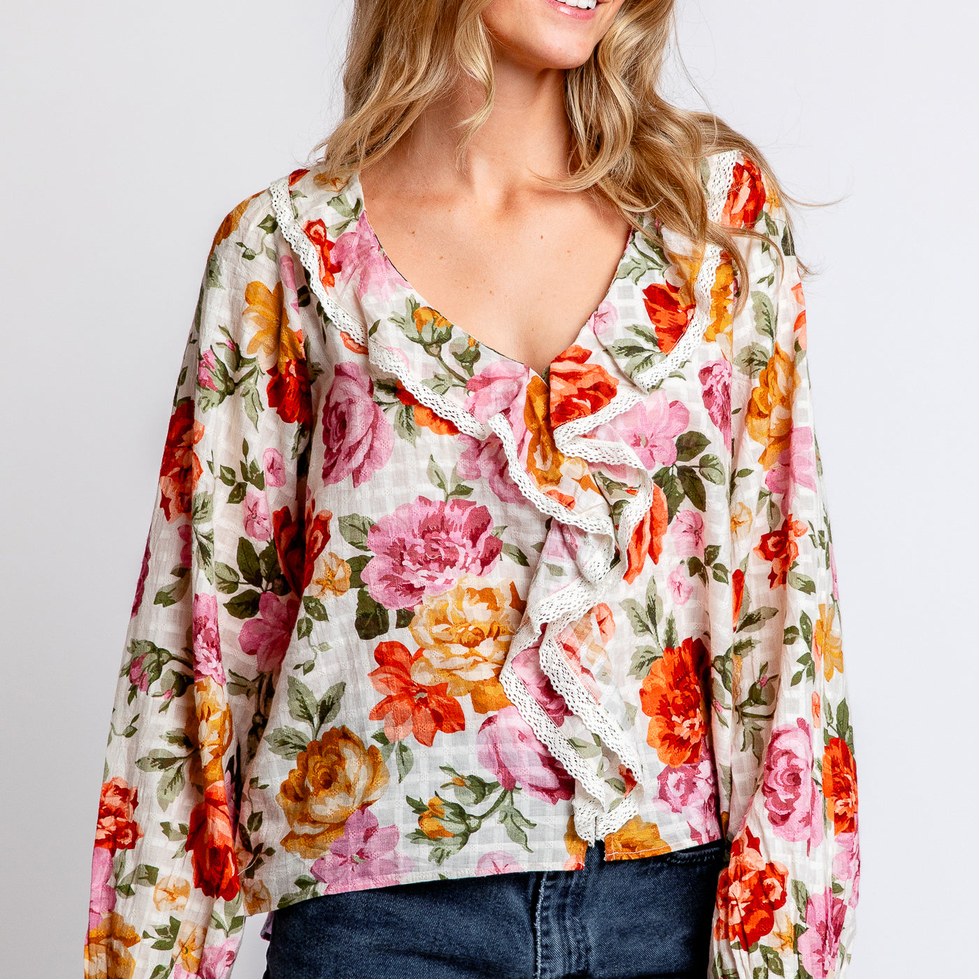 Show Me Your Mumu Lydia Ruffle Top