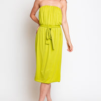 Velvet Audrina Strapless Midi in Luna