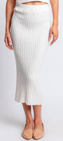 Milio Milano Italian Rib Knit Midi Skirt