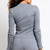 Lanston Mock Neck Top in Haze