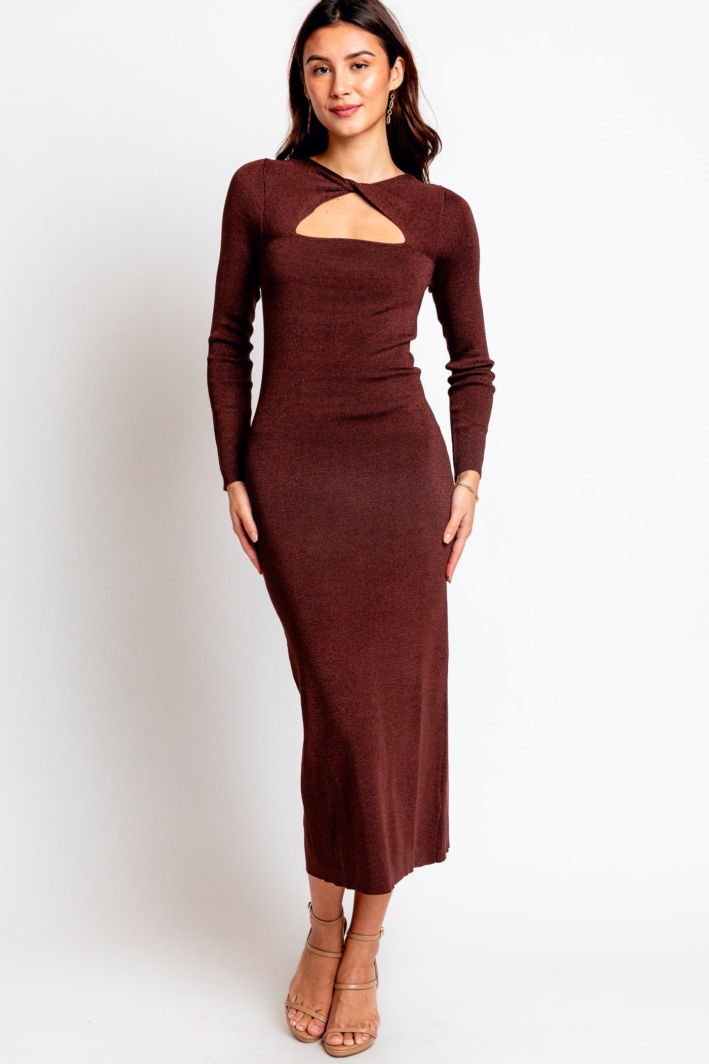 Neve Dress Burgundy Lurex / L