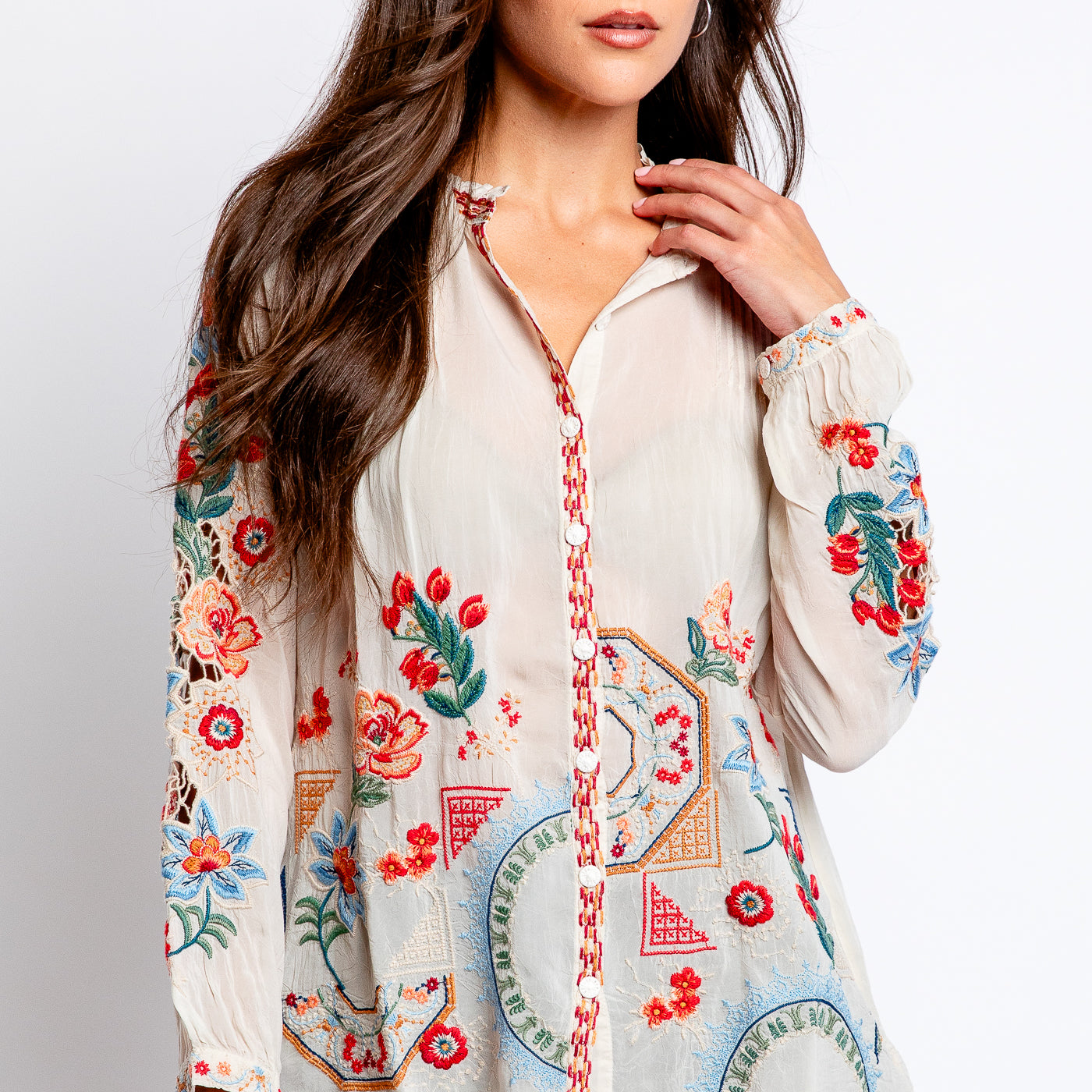 Johnny Was Luciana Ruelle Blouse
