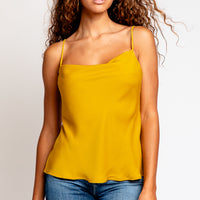 DÈLUC Metallic Top in Olive