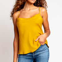 DÈLUC Metallic Top in Olive