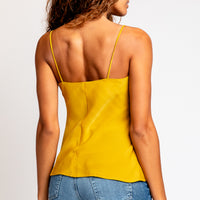 DÈLUC Metallic Top in Olive