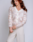 Hale Bob Boucle Cropped Cardigan