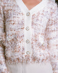 Hale Bob Boucle Cropped Cardigan