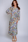 Hale Bob Aubriella Printed Long Sleeve Midi Dress