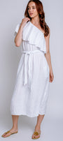 Milio Milano One Shoulder Ruffle Dress