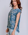 Johnny Was Winona Relaxed Velvet Top
