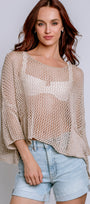 Milio Milano Long Sleeve Crochet Pocket Top