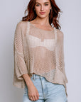 Milio Milano Long Sleeve Crochet Pocket Top