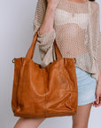 Milio Milano Distressed Leather Tote