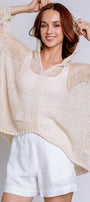 Milio Milano Crochet Hooded Poncho