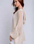 Milio Milano Crochet Hooded Poncho