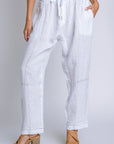 Milio Milano Edge Stitch Linen Drawstring Pant