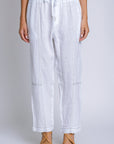 Milio Milano Edge Stitch Linen Drawstring Pant
