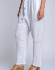 Milio Milano Edge Stitch Linen Drawstring Pant