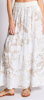 Milio Milano Hawaiian Print Tiered Skirt