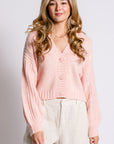 MINKPINK Eloise Cable Knit Cardigan