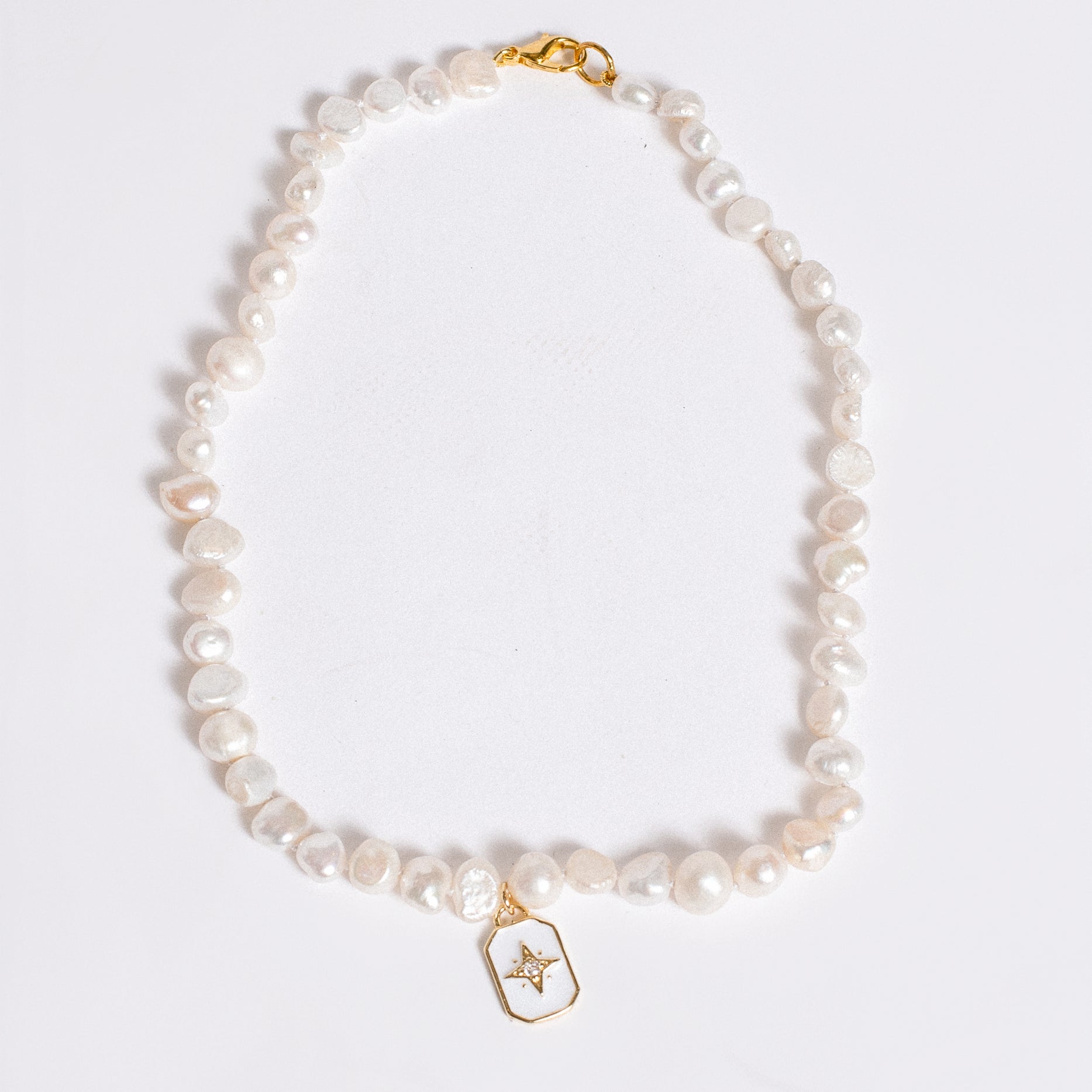 Sherwood Bridge Diamonds Pearl Compass Star Necklace