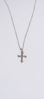 Lisa Marie Jewelry Silver CZ Cross Necklace