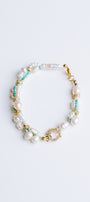Sherwood Bridge Diamonds Turquoise & Pearl Cluster Bracelet