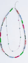 Sherwood Bridge Diamonds Multicolor Double Row Necklace