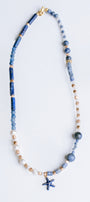 Sherwood Bridge Diamonds Dark Blue Starfish Pearl Necklace