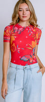 Johnny Was Ekaterina Eleanor Mesh Tee