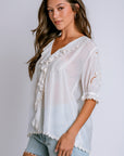 Johnny Was Anette Ruffle Blouse