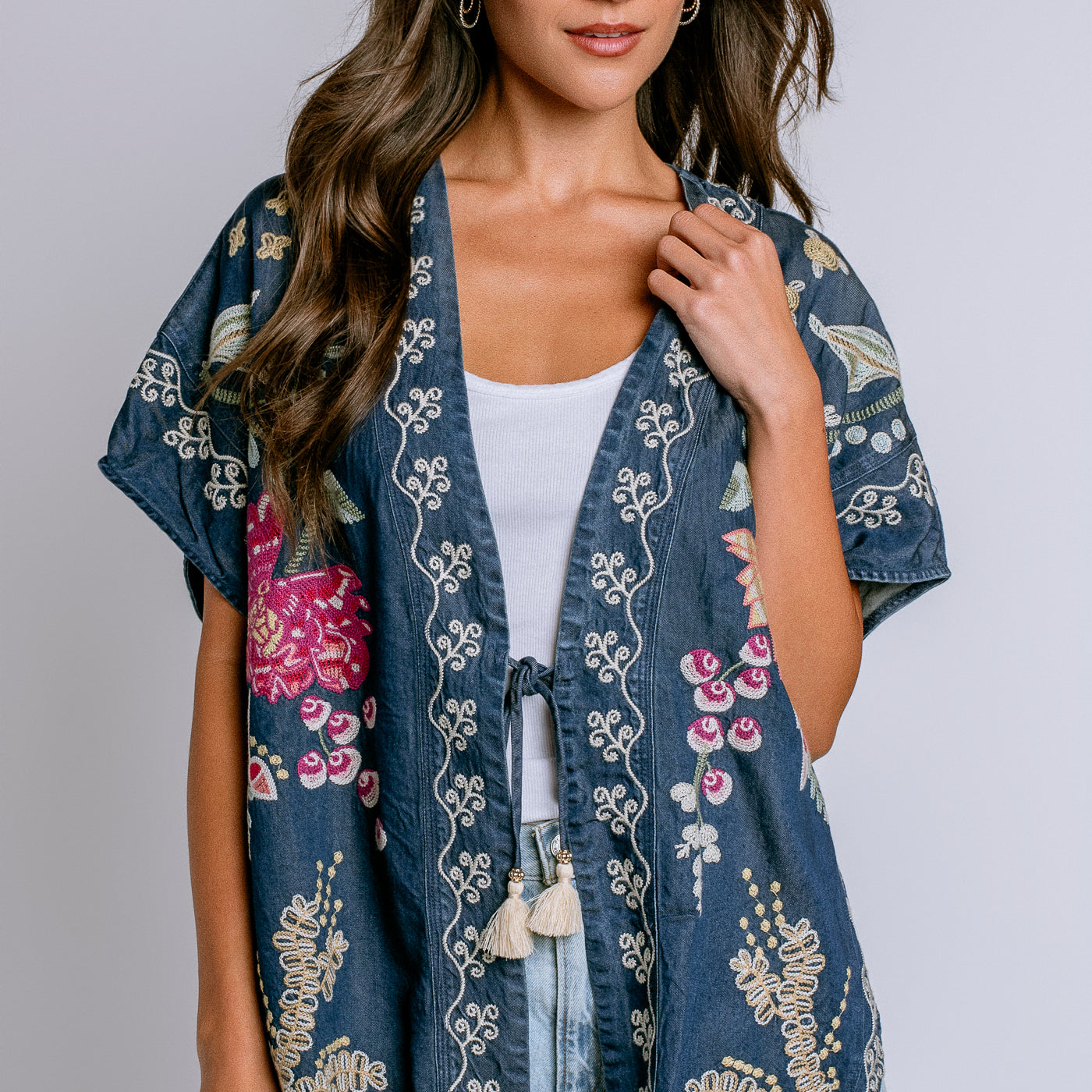 Johnny Was Sarai Denim Poncho