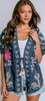 Johnny Was Sarai Denim Poncho