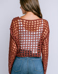 Milio Milano Crochet Tie Front Top