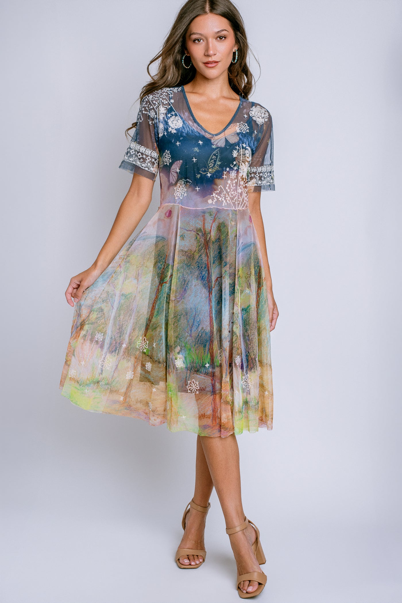 Johnny Was Wendi Mesh Dress