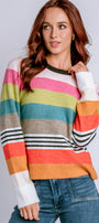 Michael Stars Irene Stripe Crew Neck Pullover