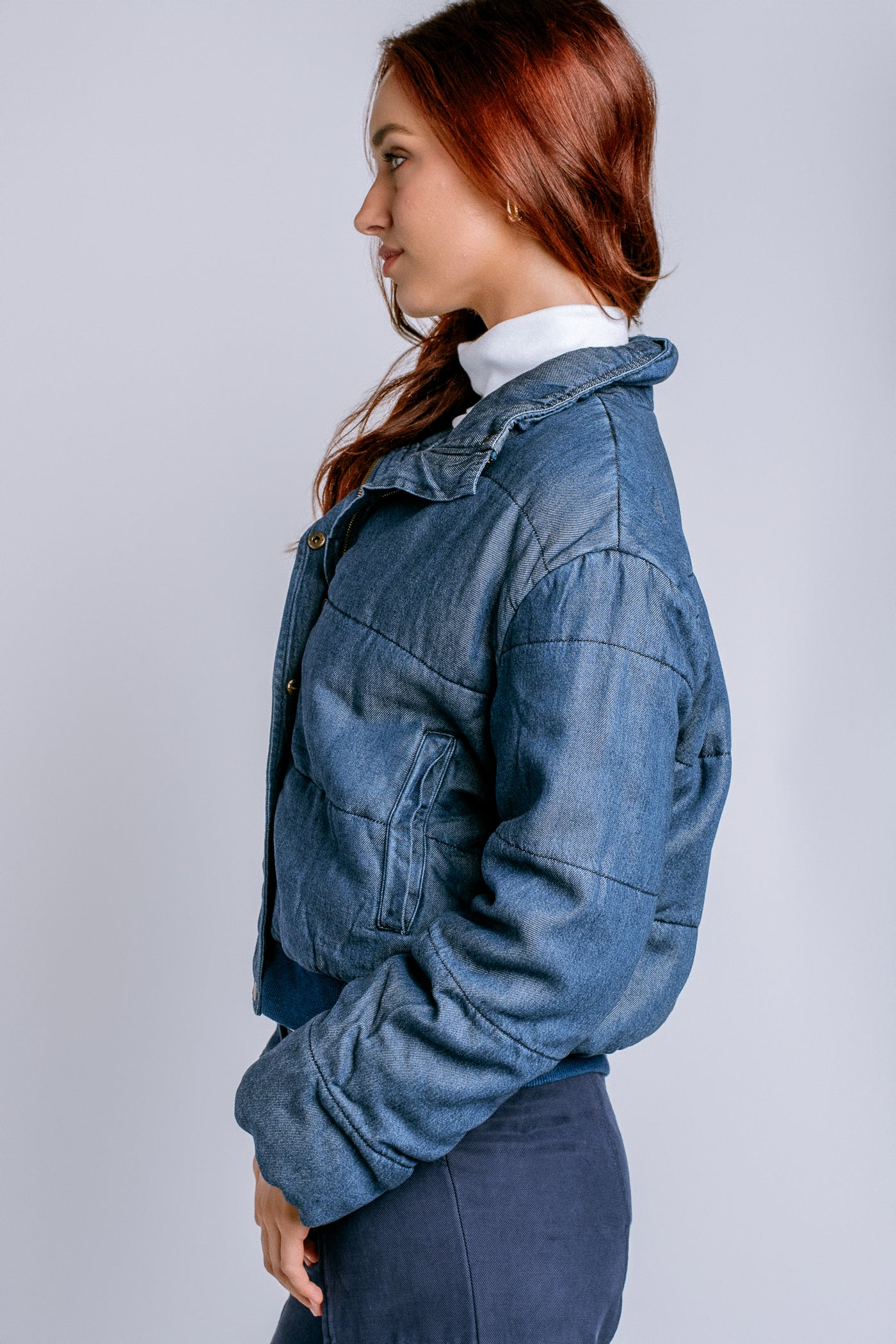 Young Fabulous & Broke Pippa Denim Puffer