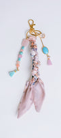 Sherwood Bridge Diamonds Turquoise & Pink Bow Bag Charm