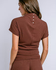 Michael Stars Lara Ribbed Mock Neck