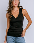 Michael Stars Blanche Ruched Side Tank