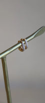 Katie Waltman Jewelry Oval CZ Huggie Hoops
