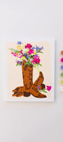 Paint Anywhere Cowboy Boots & Flowers Paint By Numbers Framed Mini