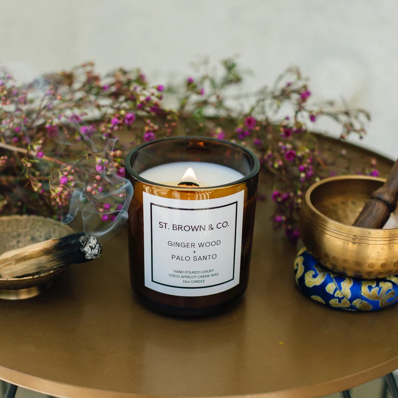 St. Brown & Co. Ginger Wood + Palo Santo Candle