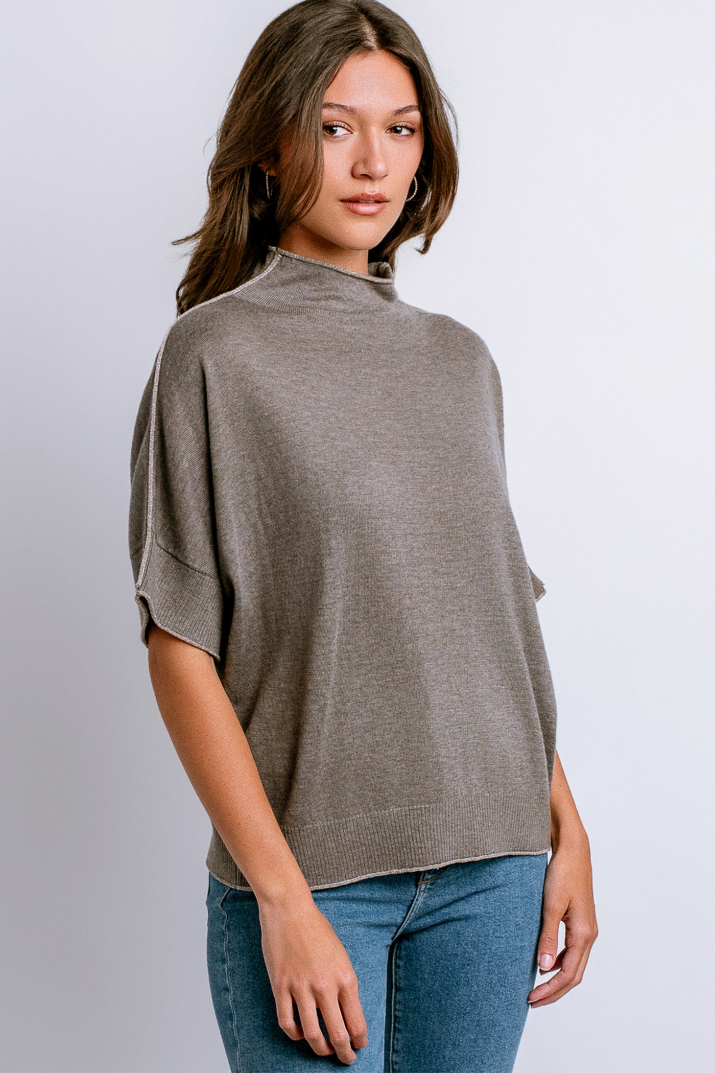 Fawn Mock Neck Top