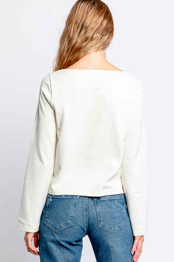 Michael Stars India Surplice Top in Camel