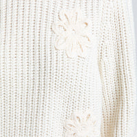 Rails Romy Pullover in Ivory Crochet Daisies