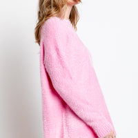 Show Me Your Mumu Bonfire Sweater in Pink Fuzzy